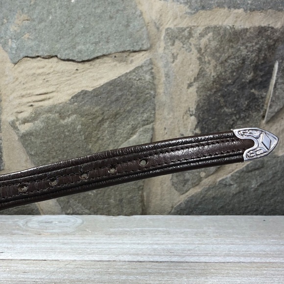 Vintage Belt Western Leather Brown XS - Picture 7 of 14